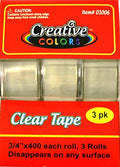 Buy Creative Colors Clear Tape 3PK for only $2.99 by[product_brand]