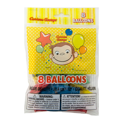 Buy Curious George 12" Birthday Latex Balloons (8 count) for only $6.59 by Unique