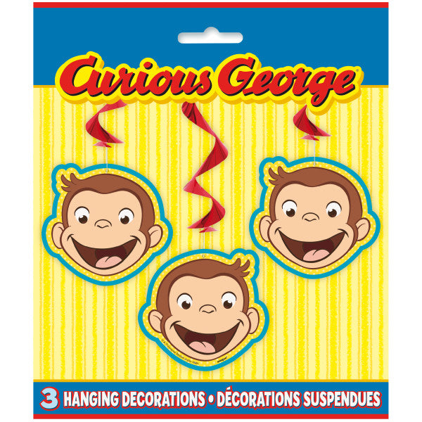 Buy Curious George Birthday Hanging Decorations 26" (3 count) for only $3.23 byUnique