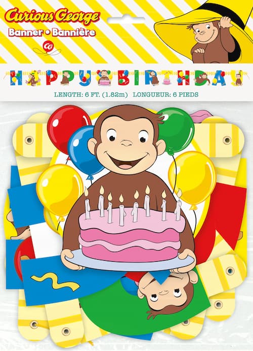 Buy Curious George Large Jointed Banner for only $3.69 by Unique