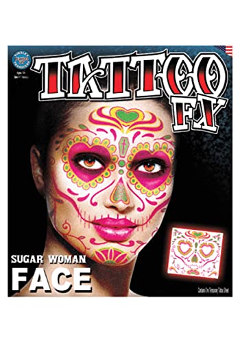 Buy Dia De Los Muertos Sugar Skull Women's Face Tattoo Costume Accessory for only $6.64 byTinsley Transfers