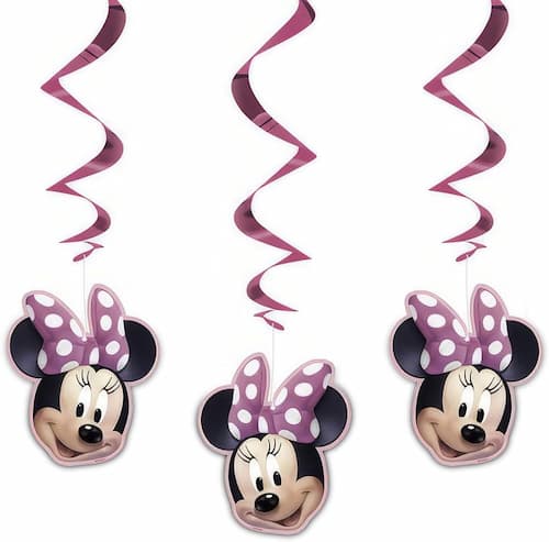 Buy Disney Iconic Minnie Mouse Hanging Swirl Decorations  26" (3 count) for only $3.59 by Unique