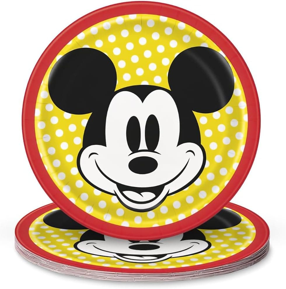Buy Disney Mickey Mouse 7" Round Dessert Paper Plates (8 count) for only $9.99 by Unique