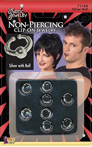 Buy Fake Silver Clip-on Costume Earring Lip Ring Body Hoop 12ct for only $2.99 byForum