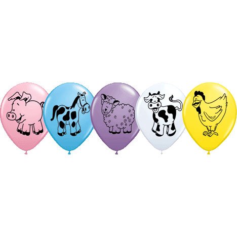 Buy Farm Animal Assortment 11" Latex Balloons 50ct for only $19.99 byQualatex Balloons