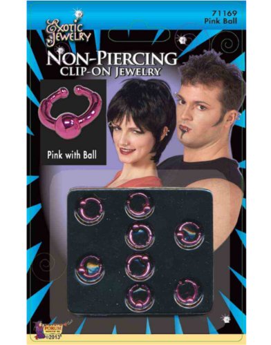 Buy Forum Novelties 71169 Body Piercing-Ball Ring, One Size, Pink (Pack of 12) for only $2.69 byRubies