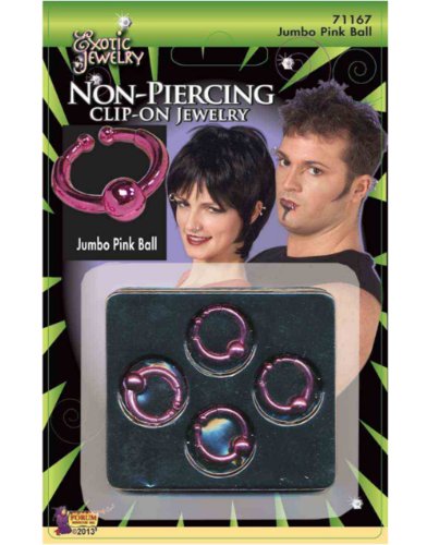 Buy Forum Novelties Unisex-Adult's Body Pierce-Jumbo Ball Ring-Pink Party Supplies, Standard for only $2.99 byForum