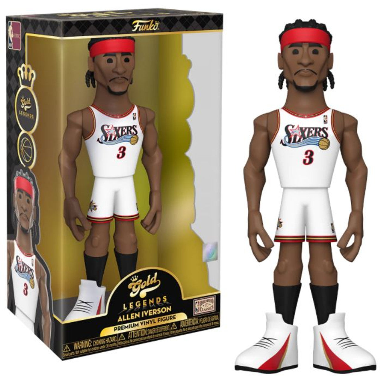 Buy Funko Gold Vinyl: NBA Legends - Allen Iverson 76ers, 12 Inch Premium Vinyl Figure for only $15.29 byFunko