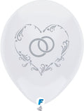 Buy Funsational 12" Wedding Rings White (8pcs) Balloons for only $4.99 by Funsational