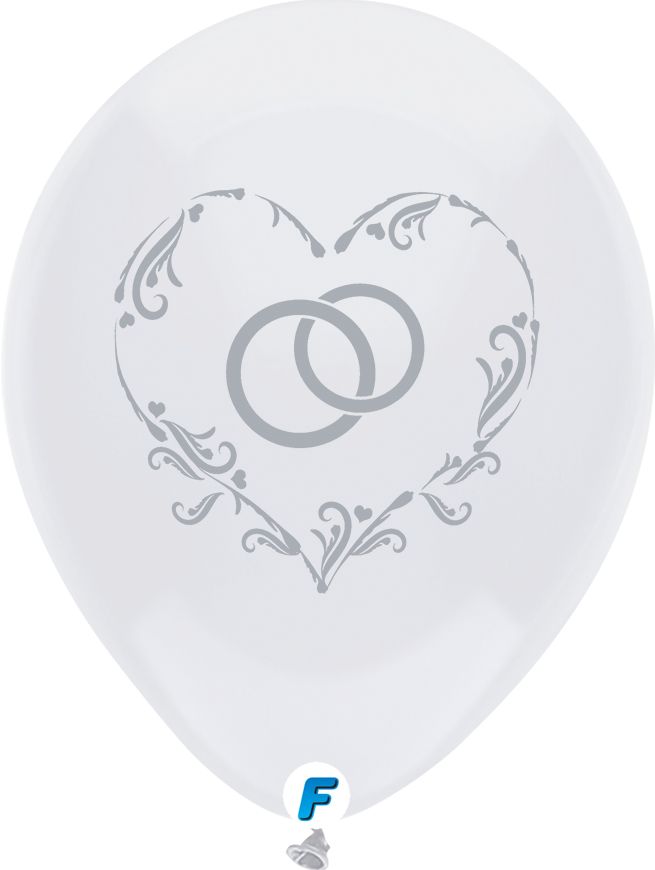 Buy Funsational 12" Wedding Rings White (8pcs) Balloons for only $4.99 by Funsational