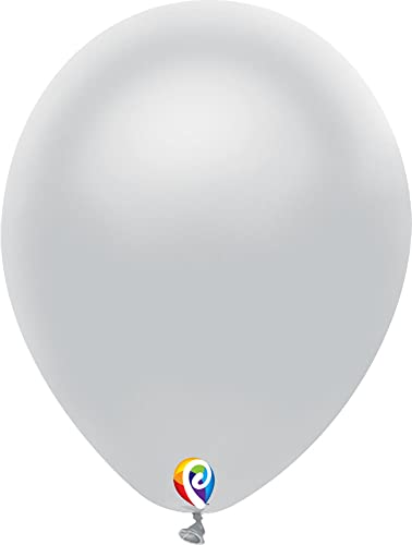 Buy Funsational 7" Round Metallic Silver Latex Party Balloons 50ct for only $3.59 byFunsational