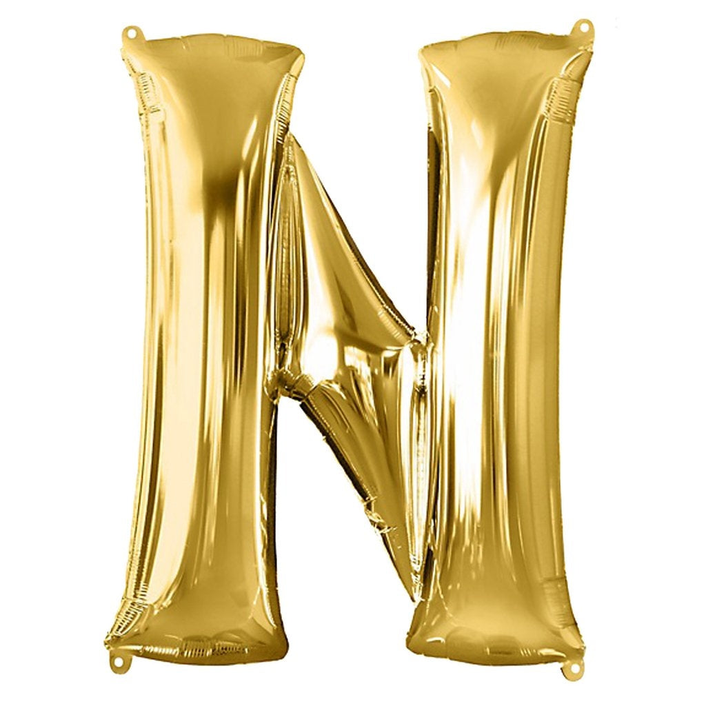 Buy Giant Letter N Gold Mylar Balloon 40in for only $3.99 by[product_brand]