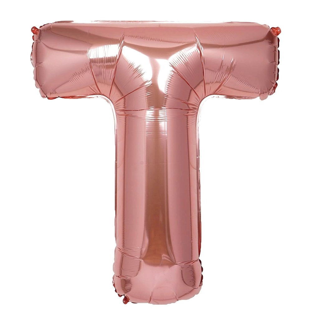 Buy Giant Letter T Rose Gold Mylar Balloon 40in for only $3.99 by[product_brand]