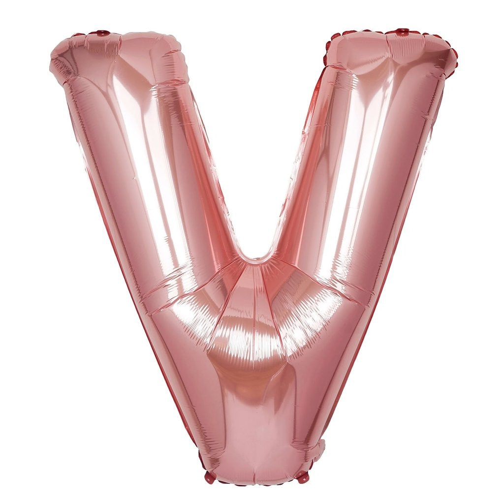 Buy Giant Letter V Rose Gold Mylar Balloon 40in for only $3.99 by[product_brand]