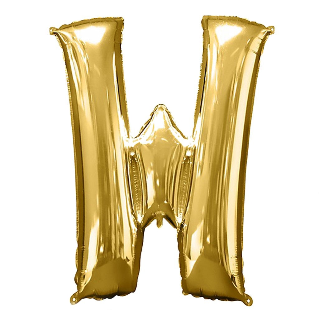 Buy Giant Letter W Gold Mylar Balloon 40in for only $3.99 by[product_brand]