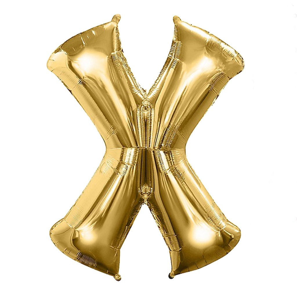 Buy Giant Letter X Gold Mylar Balloon 40in for only $3.99 by[product_brand]
