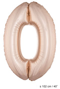 Buy Giant Number 0 Rose Gold Mylar Balloon 40 in for only $3.99 by[product_brand]