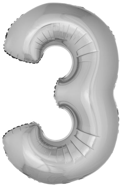 Buy Giant Number 3 Silver Mylar Balloon 40in for only $3.99 by[product_brand]