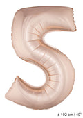 Buy Giant Number 5 Rose Gold Mylar Balloon 40in for only $3.99 by[product_brand]