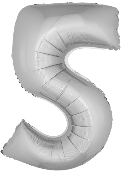 Buy Giant Number 5 Silver Mylar Balloon 40in for only $3.99 by[product_brand]