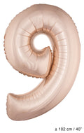 Buy Giant Number 9 Rose Gold Mylar Balloon 40in for only $3.99 by[product_brand]