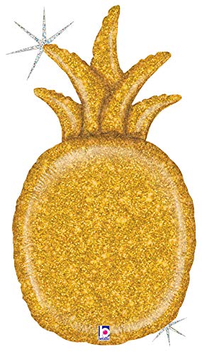 Buy Gold Glitter Pineapple 35" Foil Balloon for only $7.59 byBetallic