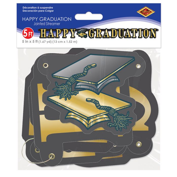 Buy Gold Happy Graduation Streamer - Graduation Party Decoration for only $3.39 byBeistle