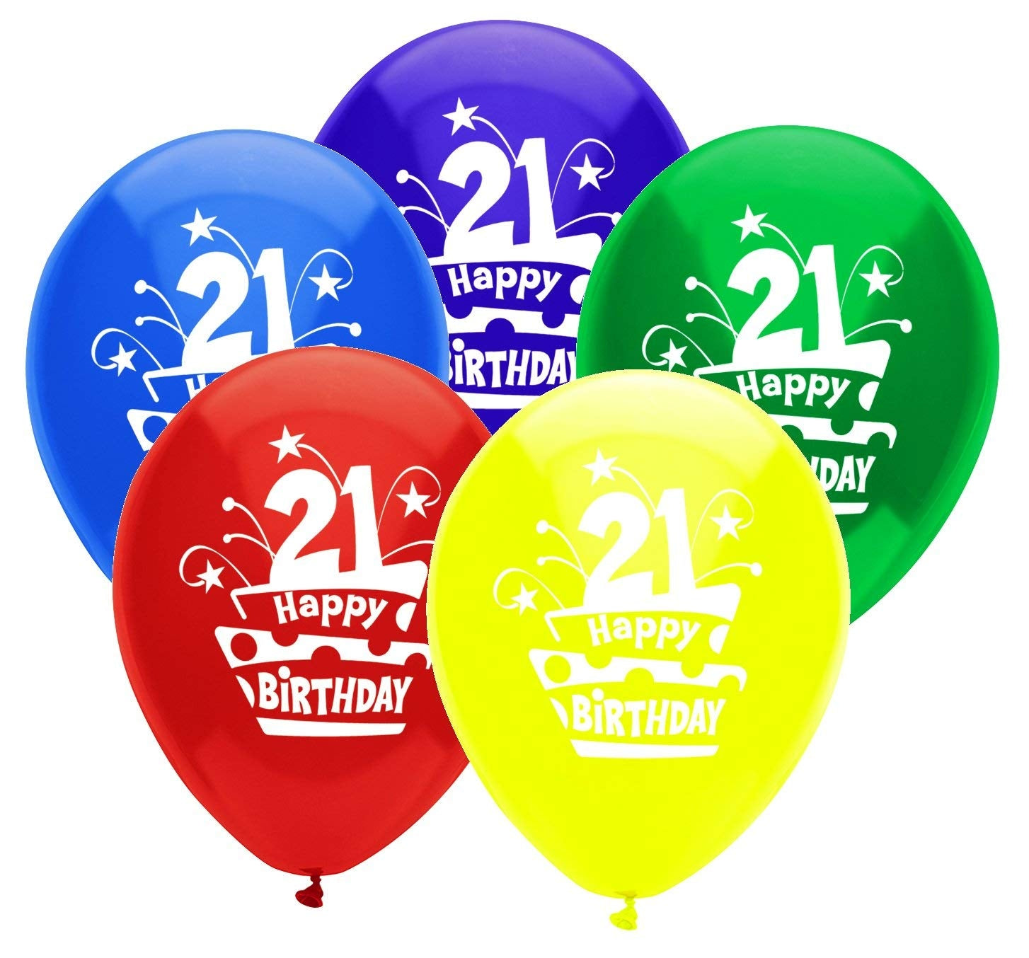 Buy Happy 21st Birthday Cake 12" Latex Balloons 8ct for only $3.79 byPioneer Balloons