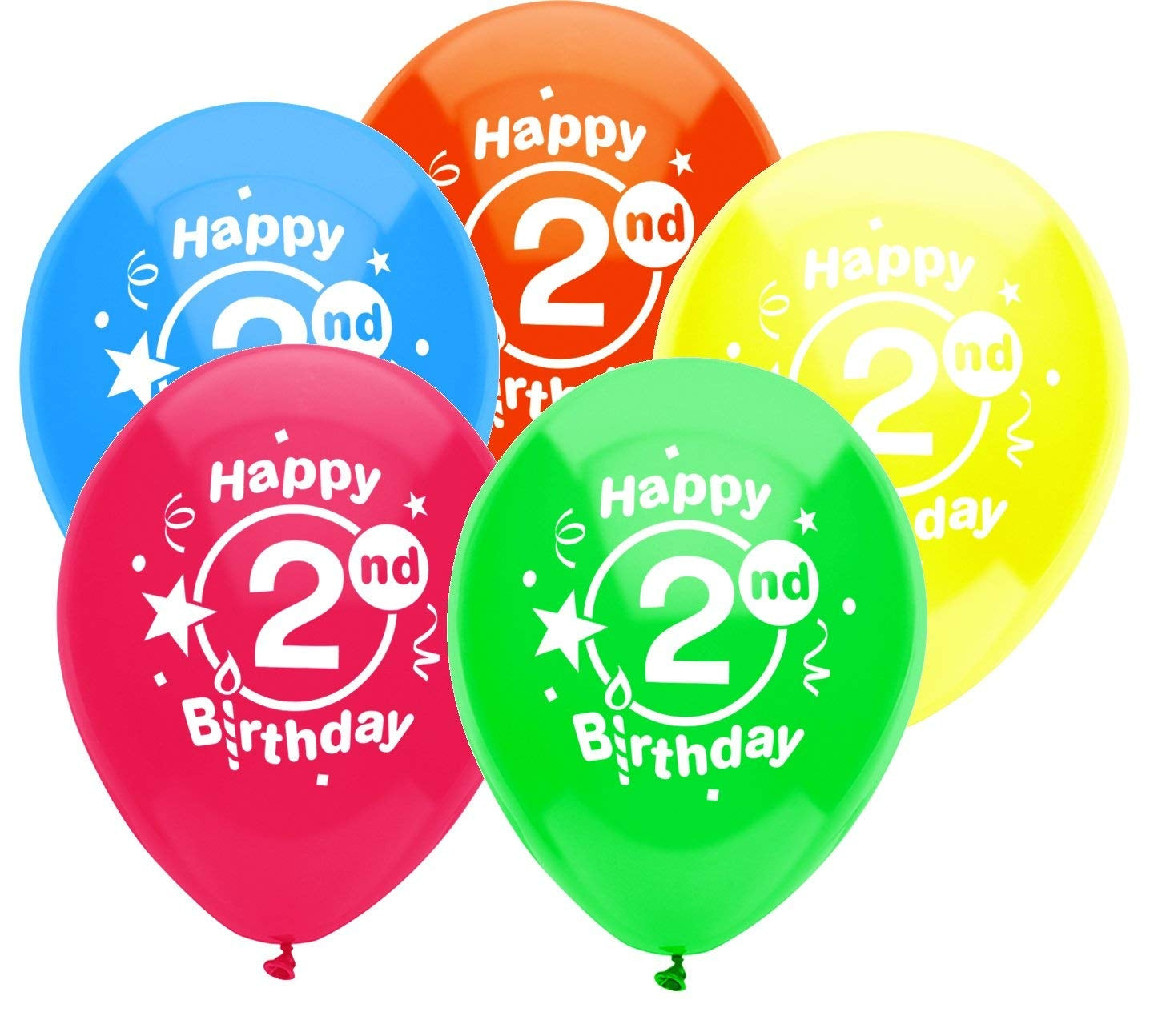 Buy Happy 2nd Birthday Party 12inch Latex Balloons 8ct for only $3.79 byPioneer Balloons