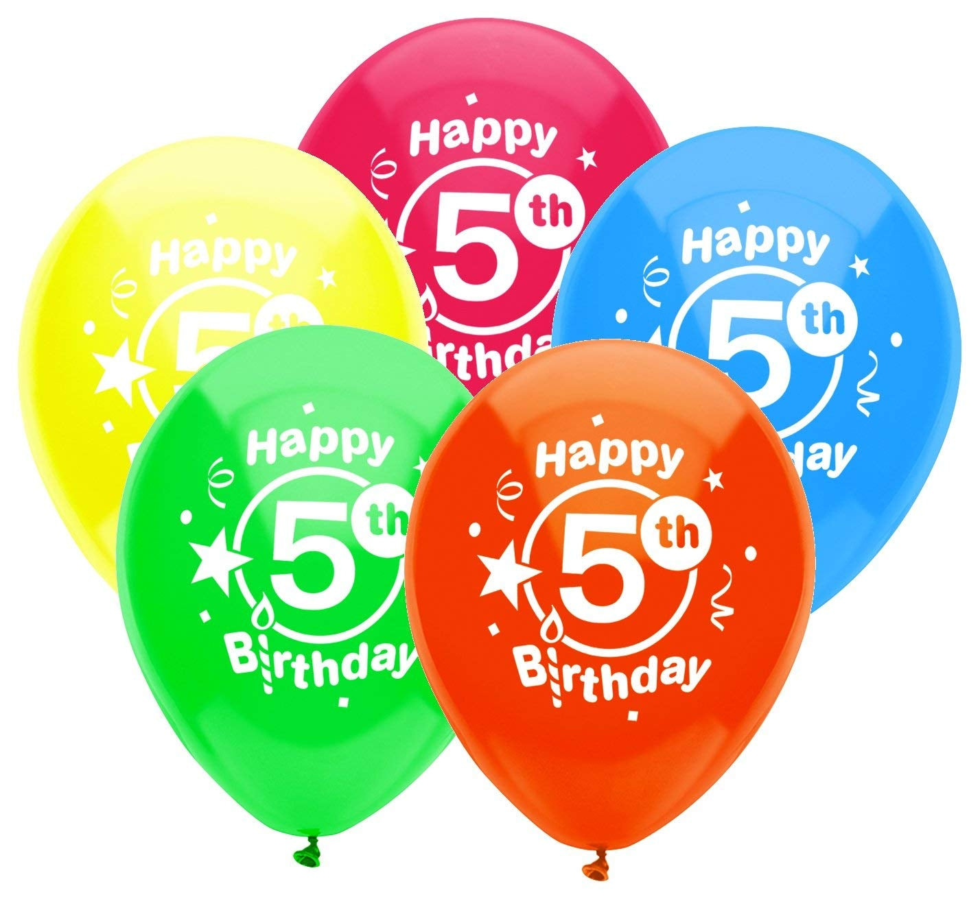 Buy Happy 5th Birthday Party 12" Latex Balloons 8ct for only $3.79 byPioneer Balloons