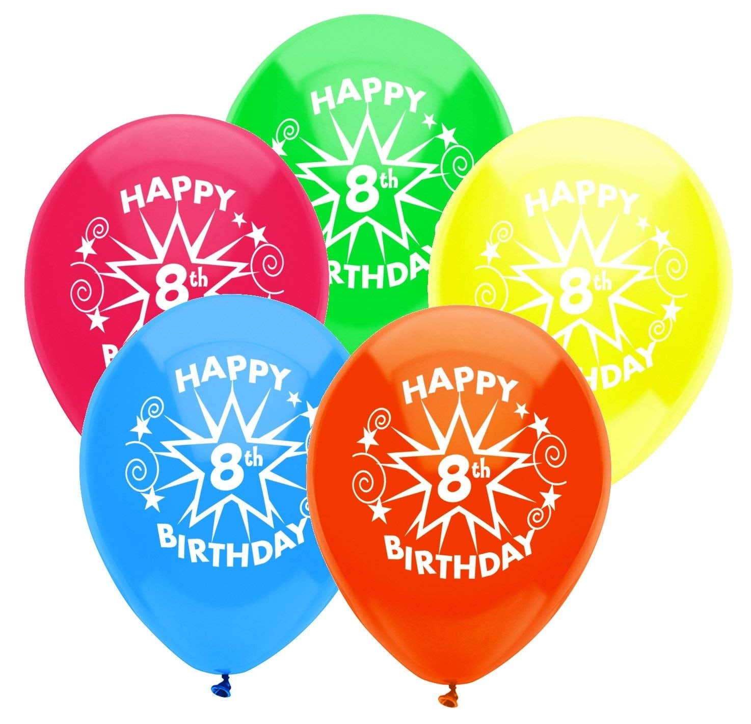 Buy Happy 8th Birthday Party 12" Latex Balloons 8ct for only $3.79 byPioneer Balloons