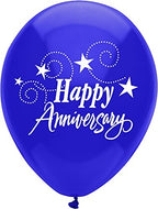 Buy Happy Anniversary Stars 12inch Printed Latex Balloons 8ct for only $3.79 byPioneer Balloons