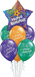 Buy Happy Birthday Purple Stars Balloon Bouquet for only $9.99 by Qualatex Balloons