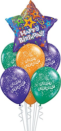 Buy Happy Birthday Purple Stars Balloon Bouquet for only $9.99 by Qualatex Balloons