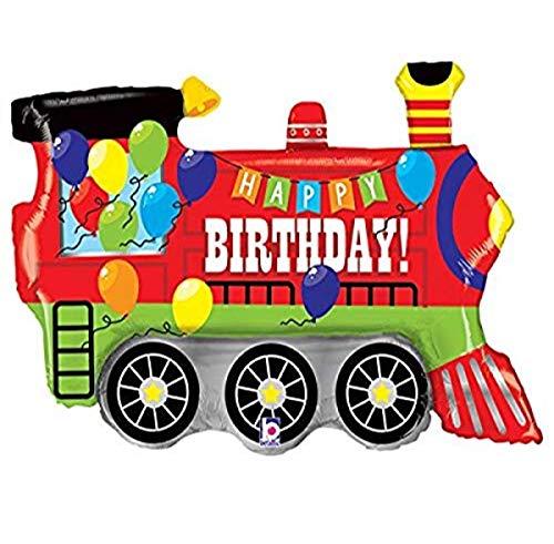 Buy Happy Birthday Train Engine Shape 37inch Foil Balloon for only $7.88 byBetallic