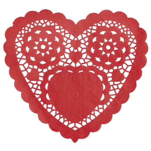 Buy Heart Shaped 6" Red Paper Doilies (30 count) for only $4.19 by Unique