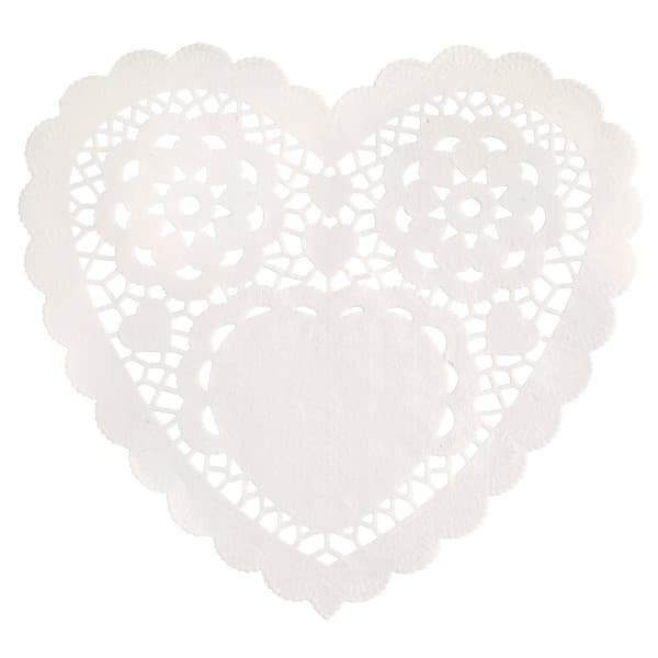 Buy Heart Shaped 6" White Paper Doilies (30 count) for only $4.19 by Unique