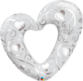 Buy Hearts & Filigree Pearl White 42" Foil Love Balloon for only $13.29 byAnagram
