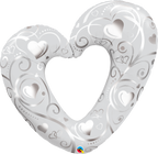 Buy Hearts & Filigree Pearl White 42" Foil Love Balloon for only $13.29 byAnagram