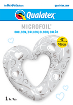 Buy Hearts & Filigree Pearl White 42" Foil Love Balloon for only $13.29 byAnagram