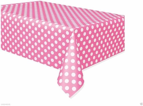 Buy Hot Pink Dots Rectangular Plastic Table Cover for only $4.79 by Unique