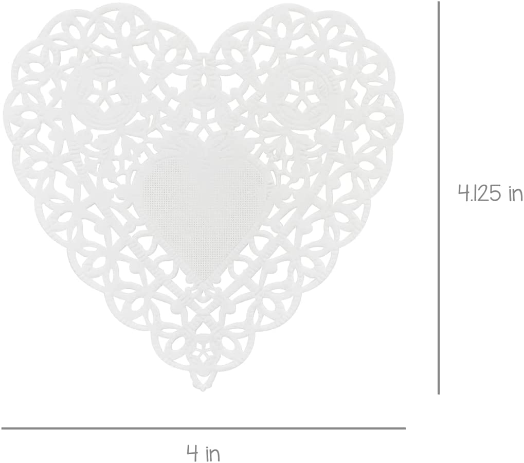 Buy Hygloss 4" White Heart Paper Lace Dollies (36 count) for only $4.05 byHygloss