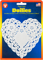 Buy Hygloss 4" White Heart Paper Lace Dollies (36 count) for only $4.05 byHygloss