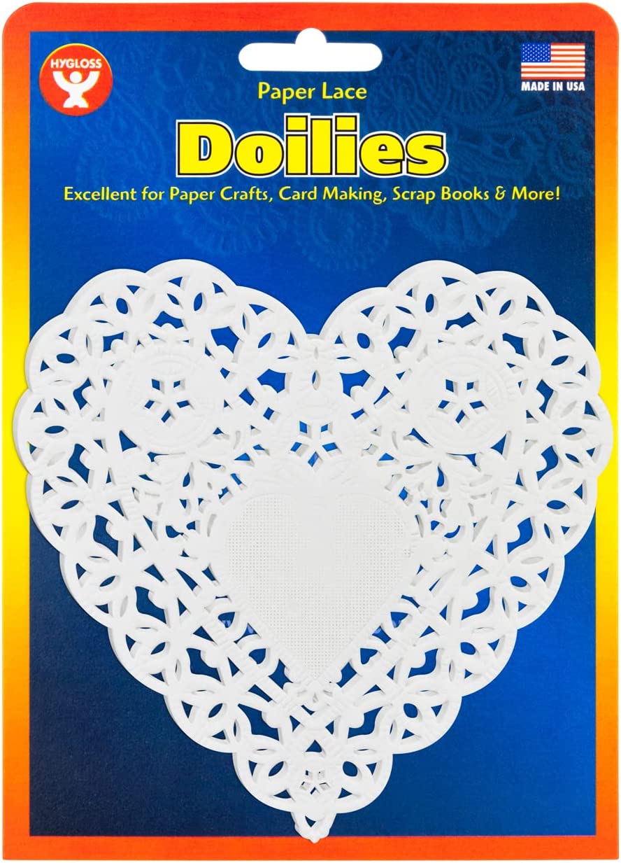 Buy Hygloss 4" White Heart Paper Lace Dollies (36 count) for only $4.05 byHygloss
