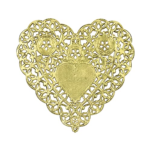 Buy Hygloss 6" Gold Heart Foil Paper Doilies (12 count) for only $5.85 byHygloss