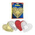 Buy Hygloss Heart Doilies 4" Assorted Colors Red White Gold Silver Doilies, 100 Pack for only $14.99 by Hygloss