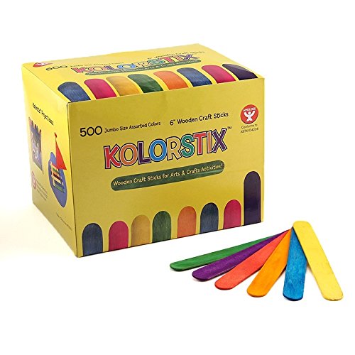 Buy Hygloss  Kolorstix Colored 6" Craft Sticks for only $13.49 byHygloss