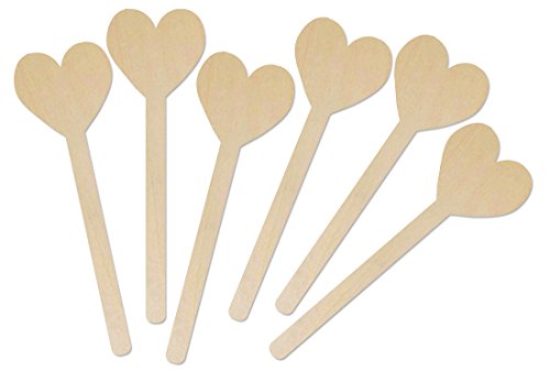 Buy Hygloss Natural Wood Popsicle Sticks Heart Shape 6.25" High - 25 Pcs for only $17.09 byHygloss
