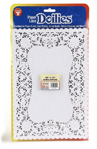 Buy  Hygloss Products Doilies-Specialty 10"x14" White Oblong 100ct for only $17.99 byHygloss