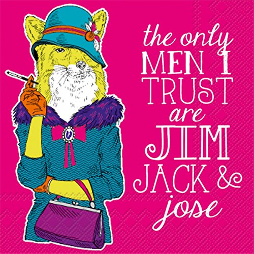Buy Ideal Home Range 20-Count Rosanne Beck Boho Animals Paper Cocktail Napkins, The Only Men I Trust for only $9.99 byBoston International